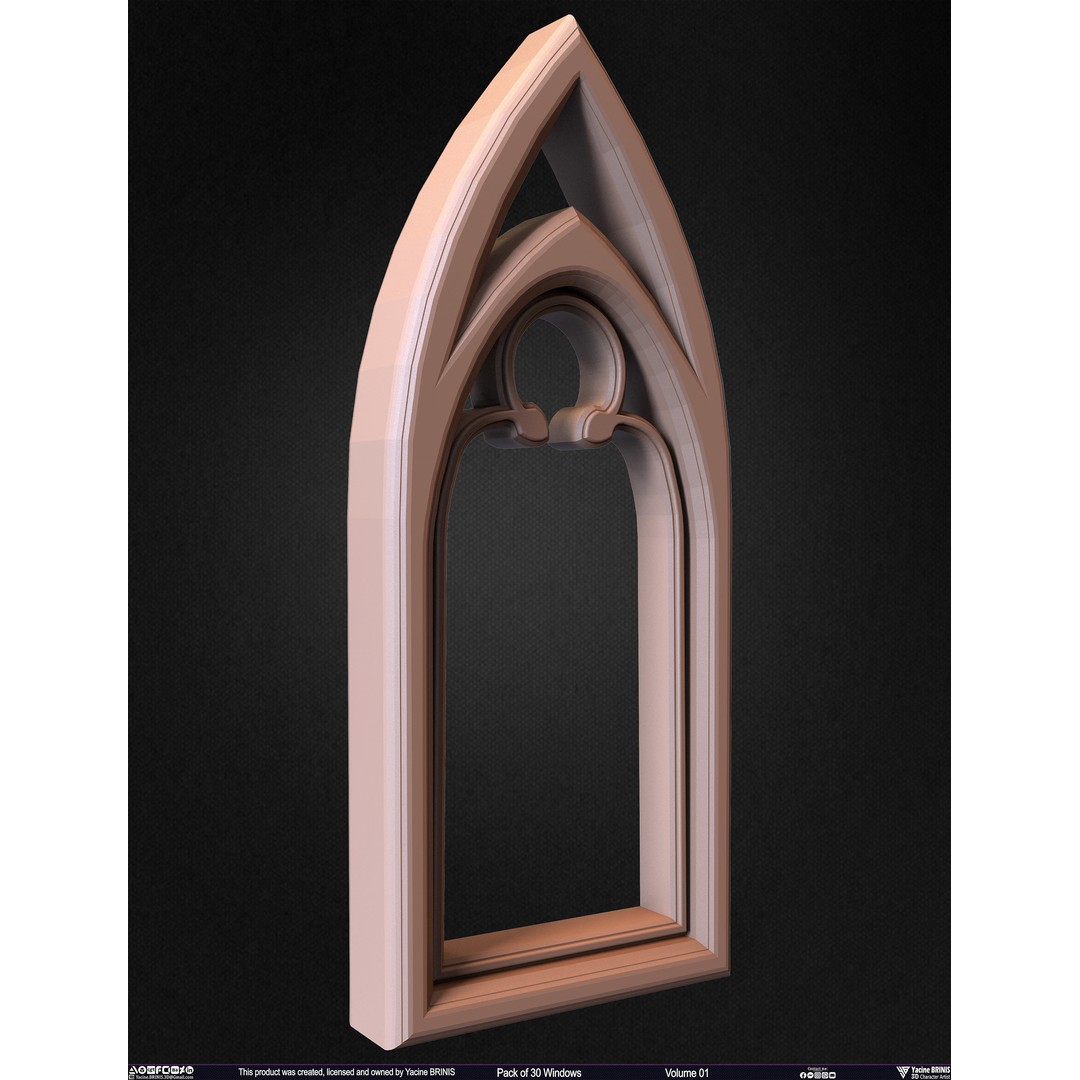 30 Windows 3D Model – Low Poly Architectural Asset, FBX, OBJ, Blender - View 45
