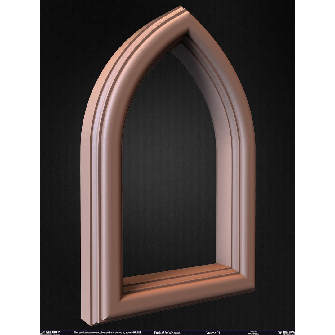 30 Windows 3D Model – Low Poly Architectural Asset, FBX, OBJ, Blender - View 46