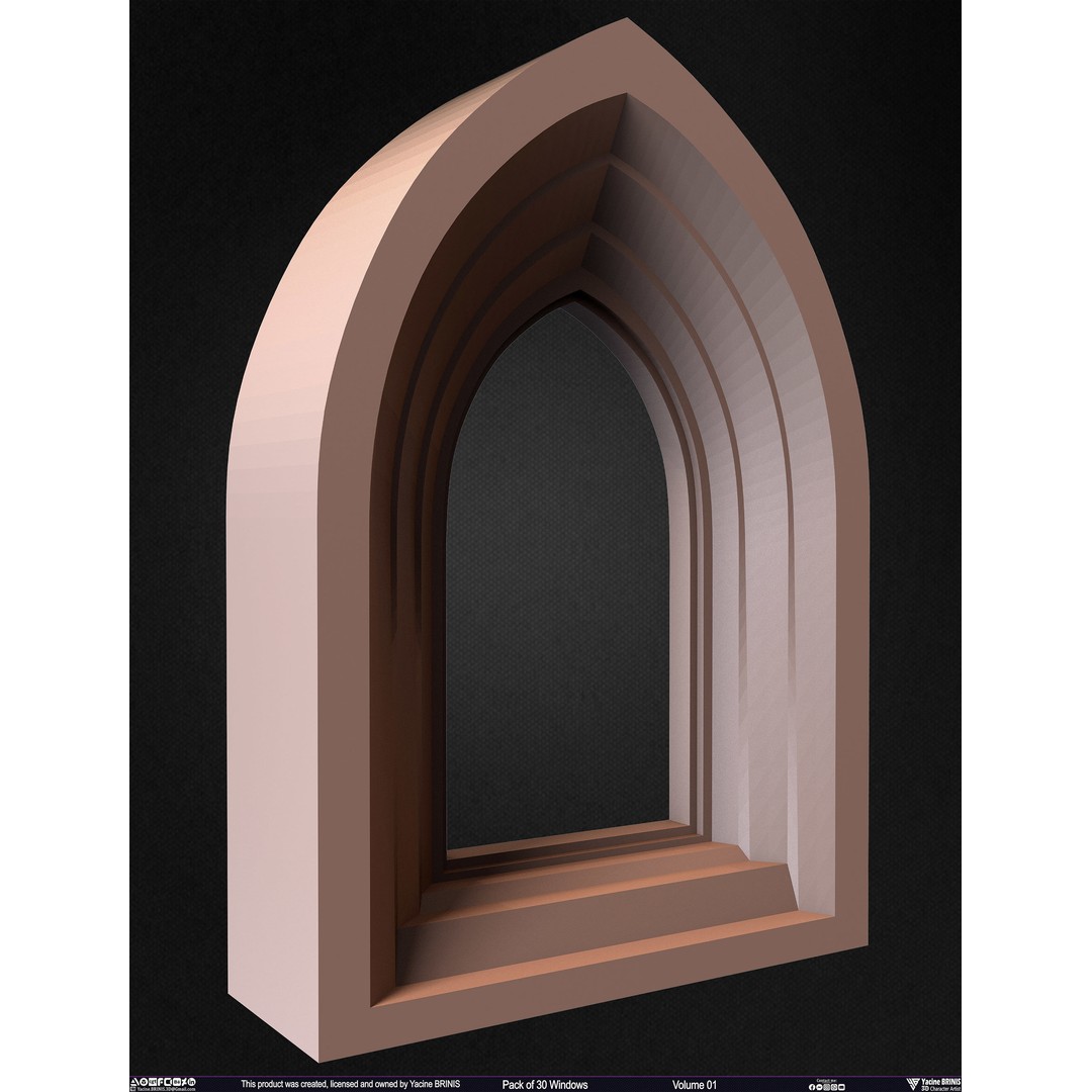 30 Windows 3D Model – Low Poly Architectural Asset, FBX, OBJ, Blender - View 47