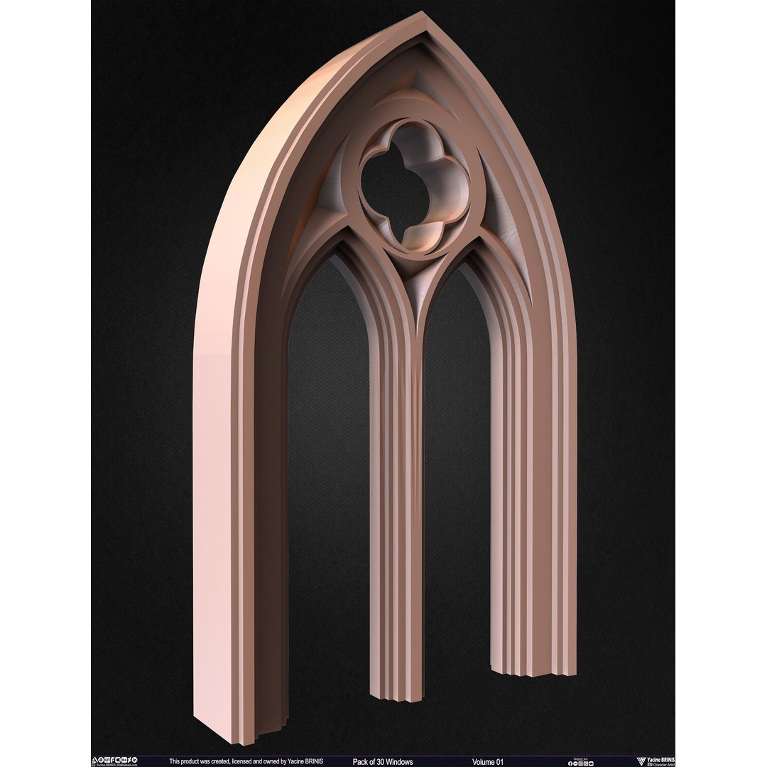 30 Windows 3D Model – Low Poly Architectural Asset, FBX, OBJ, Blender - View 49