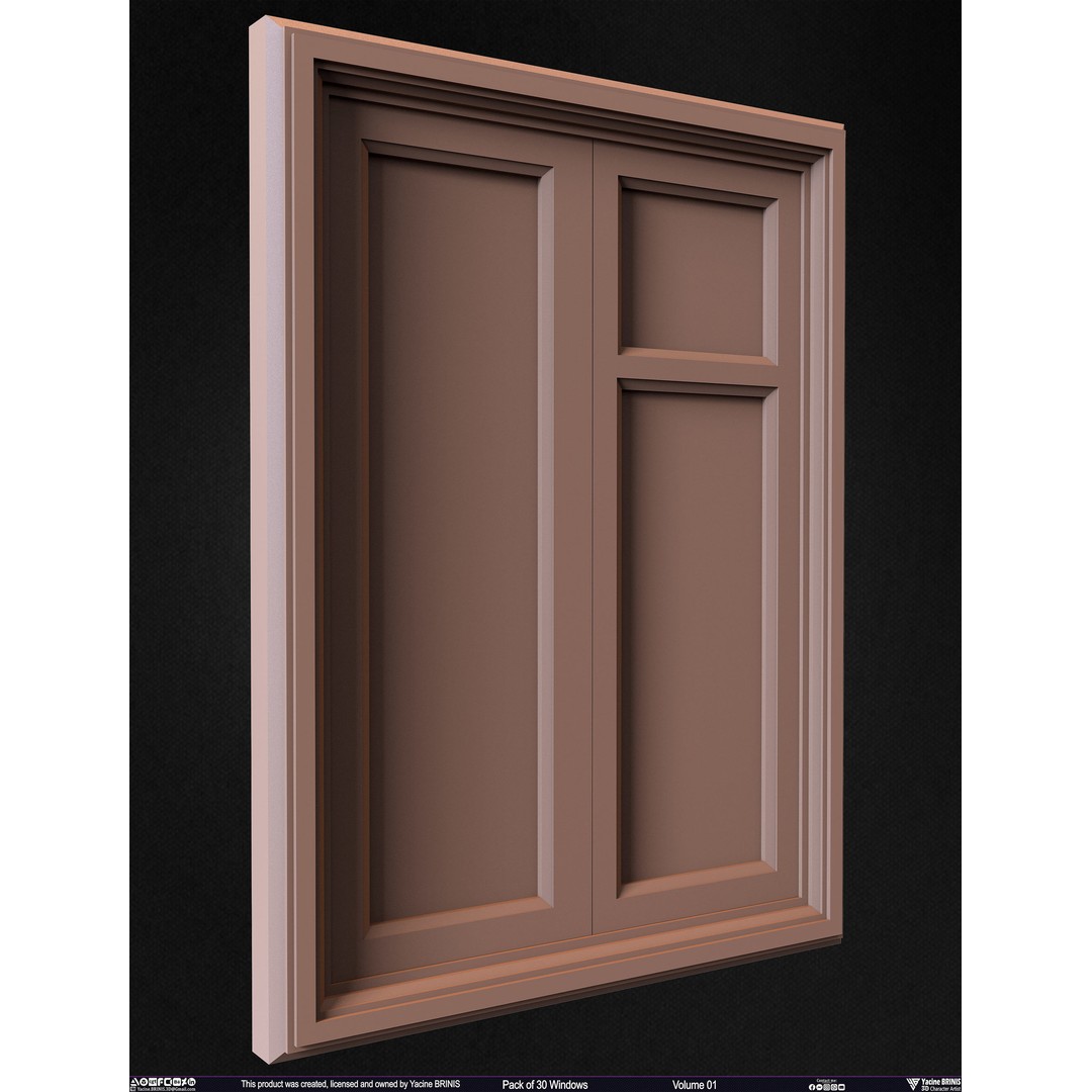 30 Windows 3D Model – Low Poly Architectural Asset, FBX, OBJ, Blender - View 51
