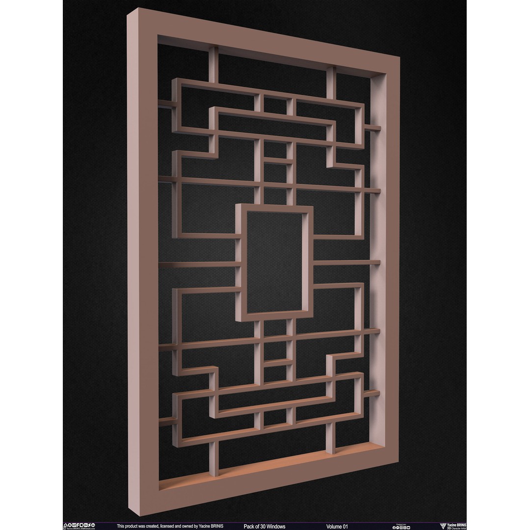 30 Windows 3D Model – Low Poly Architectural Asset, FBX, OBJ, Blender - View 53