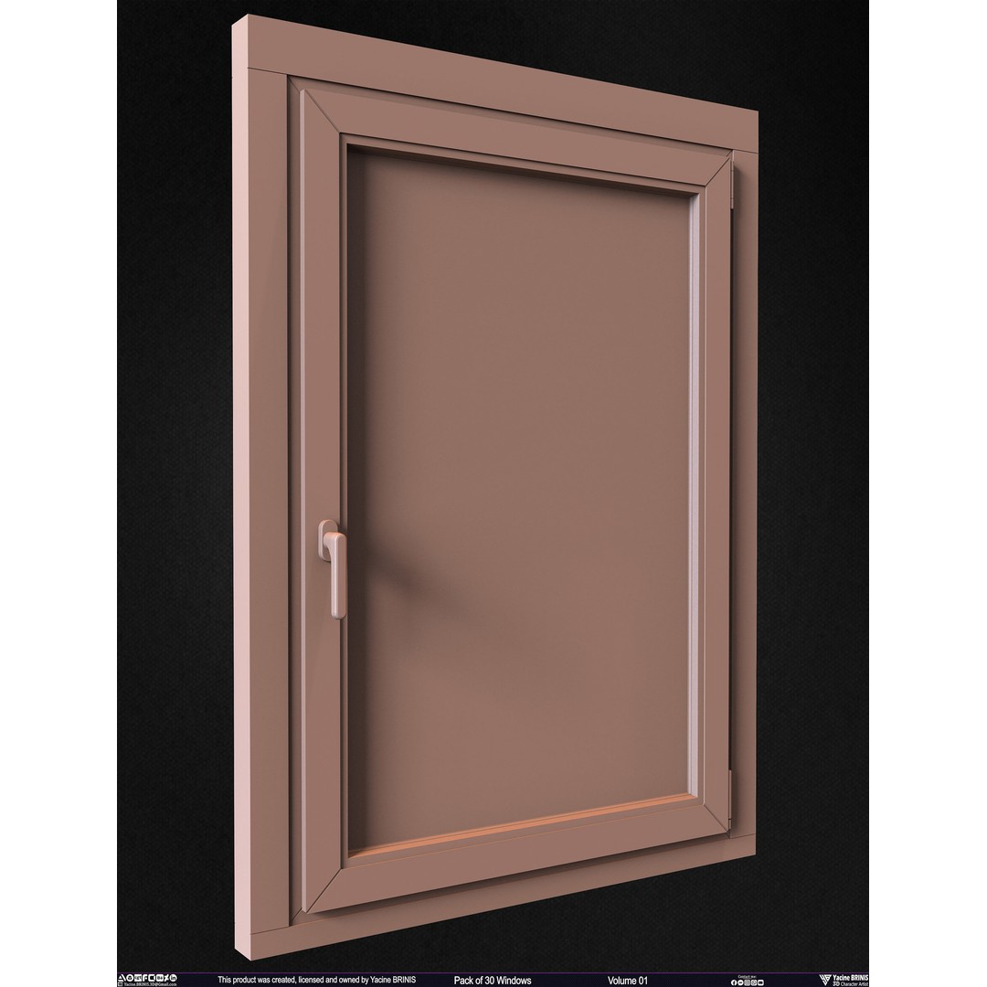 30 Windows 3D Model – Low Poly Architectural Asset, FBX, OBJ, Blender - View 58