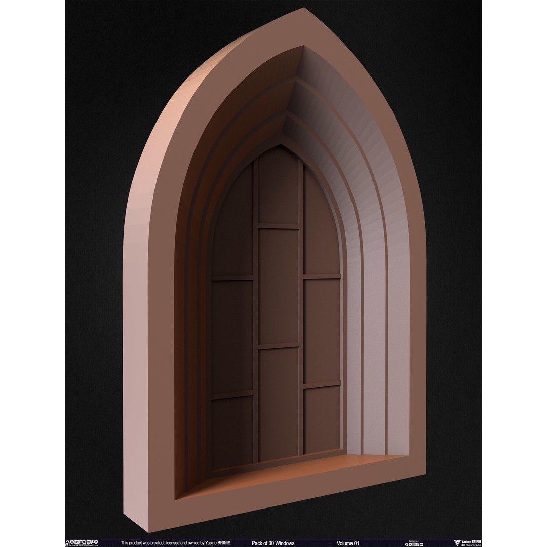 30 Windows 3D Model – Low Poly Architectural Asset, FBX, OBJ, Blender - View 62