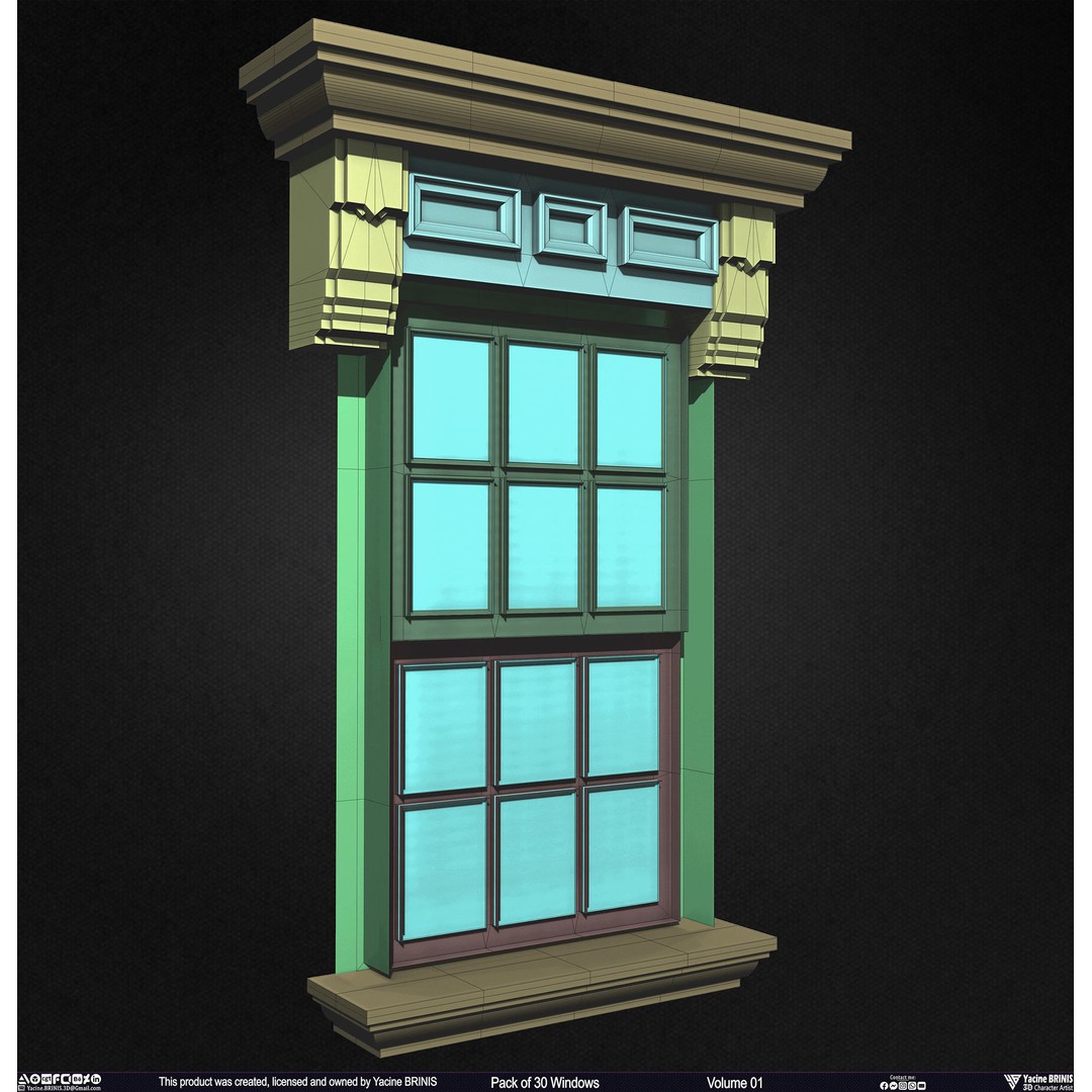 30 Windows 3D Model – Low Poly Architectural Asset, FBX, OBJ, Blender - View 66