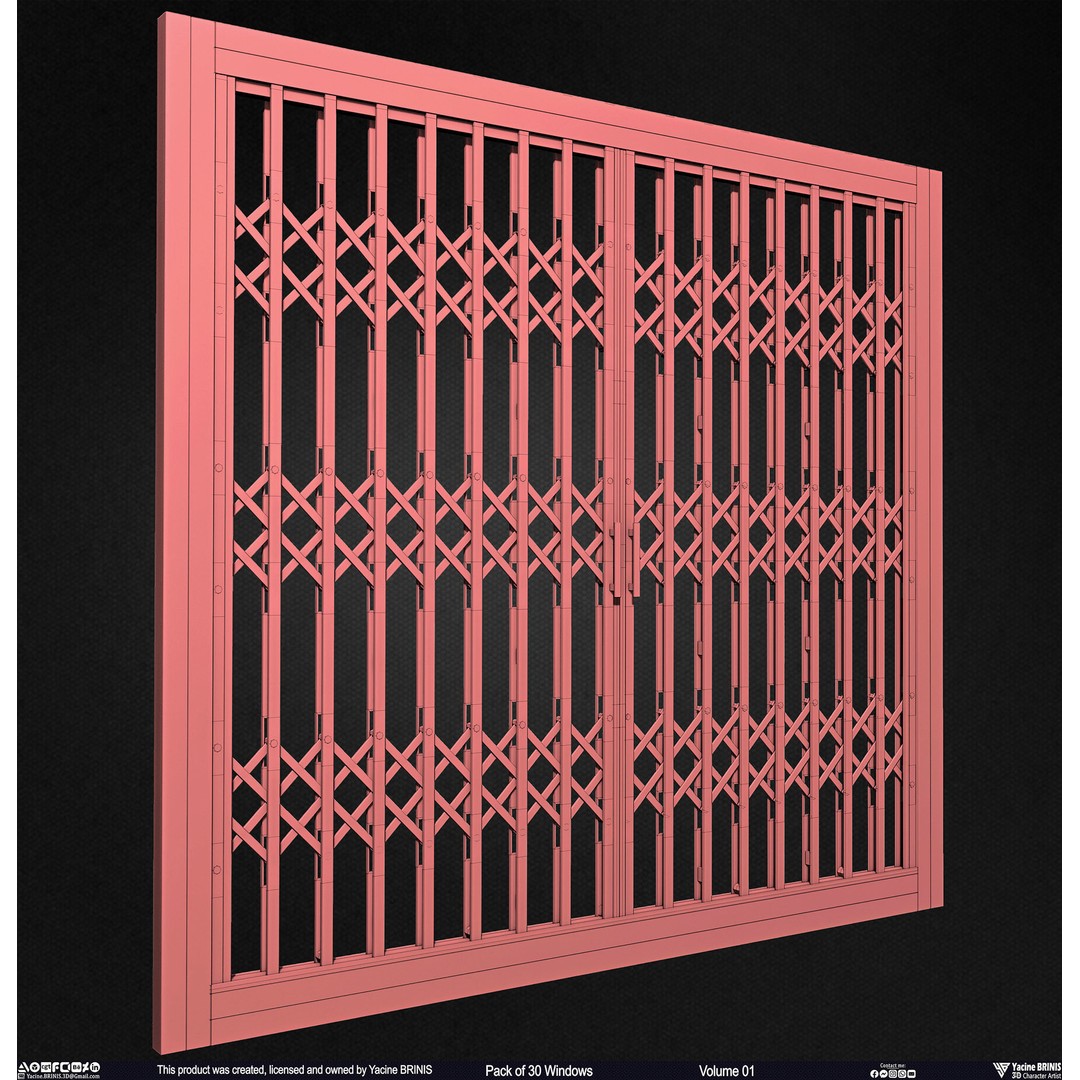 30 Windows 3D Model – Low Poly Architectural Asset, FBX, OBJ, Blender - View 67