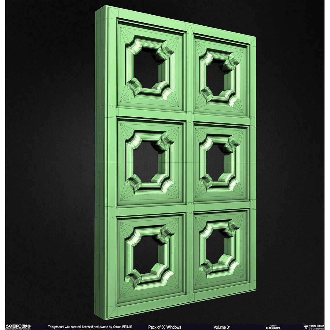 30 Windows 3D Model – Low Poly Architectural Asset, FBX, OBJ, Blender - View 68
