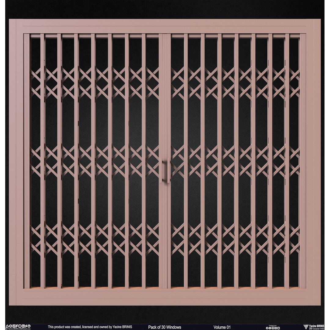 30 Windows 3D Model – Low Poly Architectural Asset, FBX, OBJ, Blender - View 7