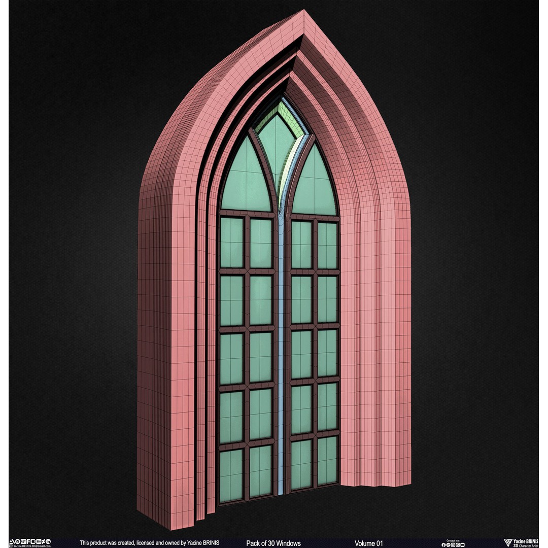30 Windows 3D Model – Low Poly Architectural Asset, FBX, OBJ, Blender - View 71