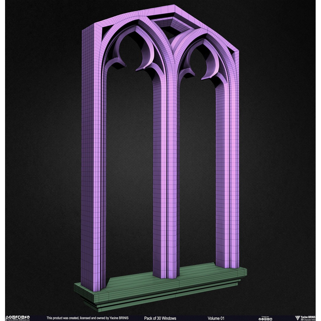 30 Windows 3D Model – Low Poly Architectural Asset, FBX, OBJ, Blender - View 72