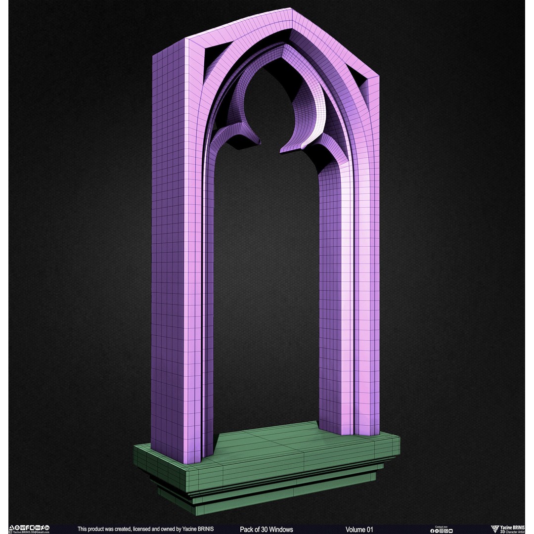 30 Windows 3D Model – Low Poly Architectural Asset, FBX, OBJ, Blender - View 73
