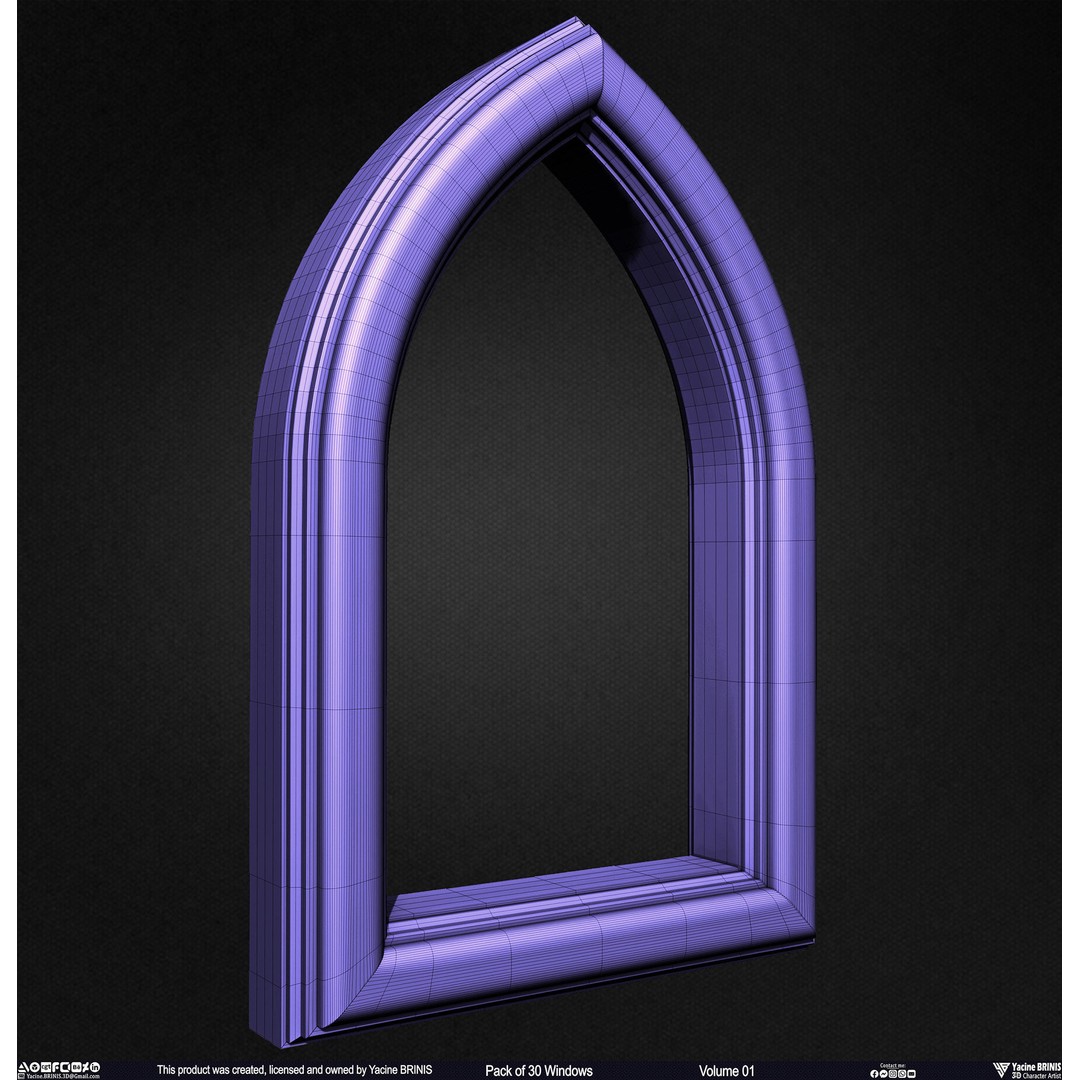 30 Windows 3D Model – Low Poly Architectural Asset, FBX, OBJ, Blender - View 76