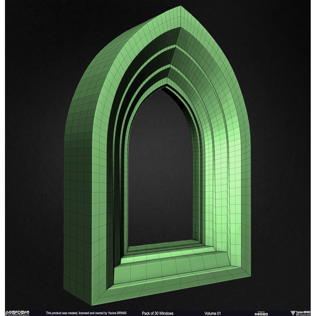 30 Windows 3D Model – Low Poly Architectural Asset, FBX, OBJ, Blender - View 77