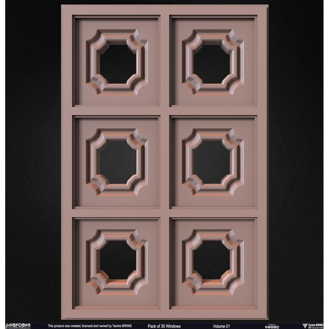 30 Windows 3D Model – Low Poly Architectural Asset, FBX, OBJ, Blender - View 8