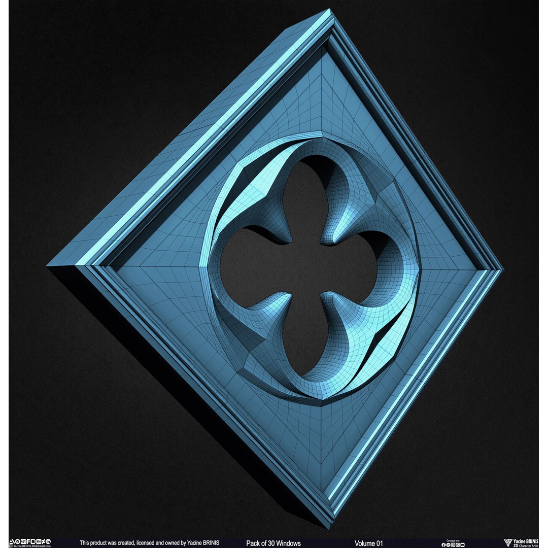 30 Windows 3D Model – Low Poly Architectural Asset, FBX, OBJ, Blender - View 80