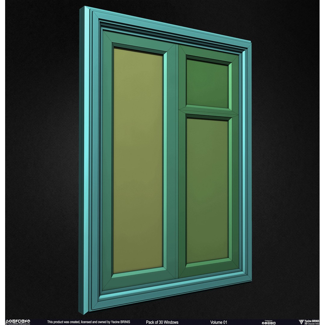 30 Windows 3D Model – Low Poly Architectural Asset, FBX, OBJ, Blender - View 81