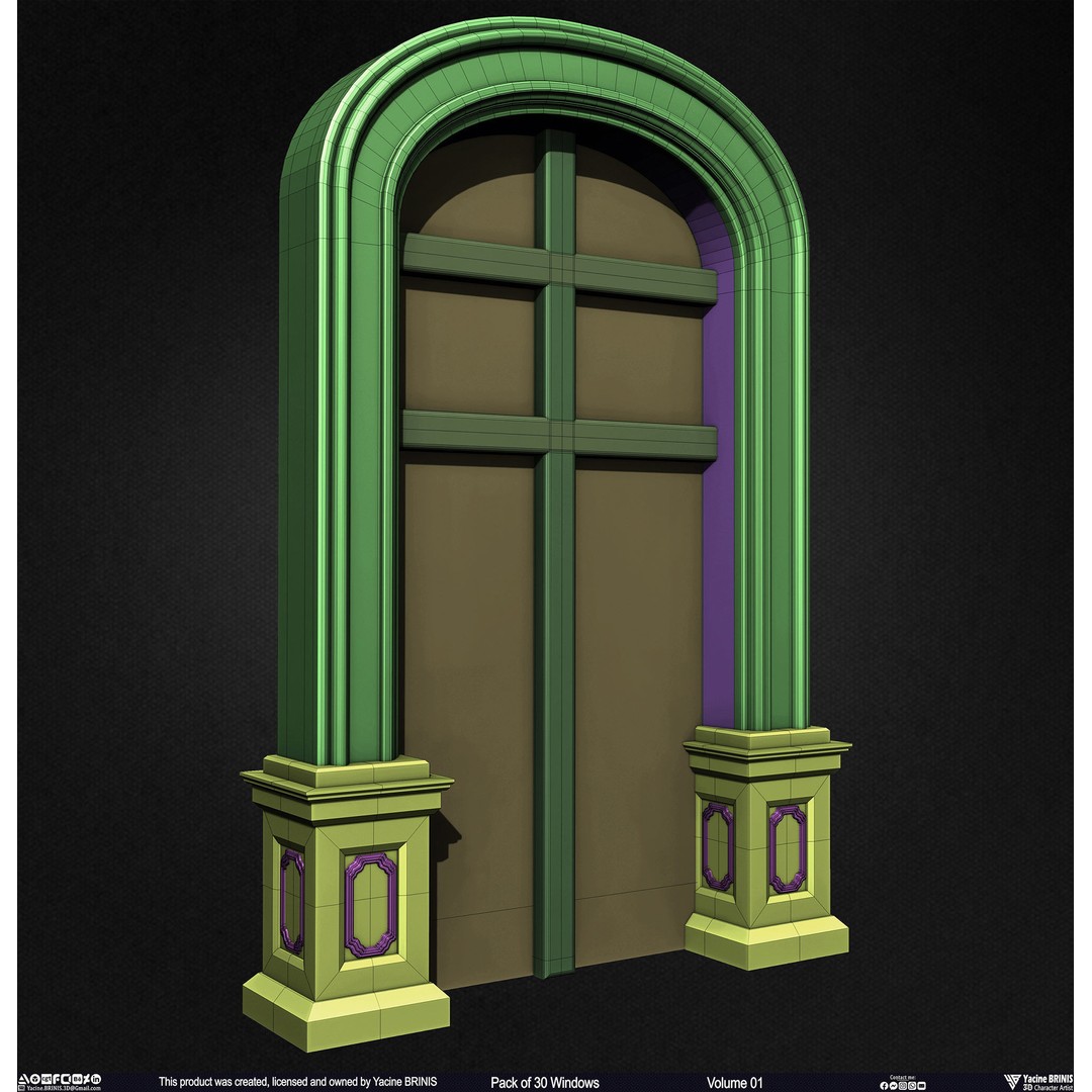30 Windows 3D Model – Low Poly Architectural Asset, FBX, OBJ, Blender - View 82