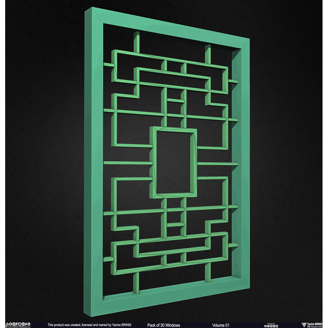 30 Windows 3D Model – Low Poly Architectural Asset, FBX, OBJ, Blender - View 83