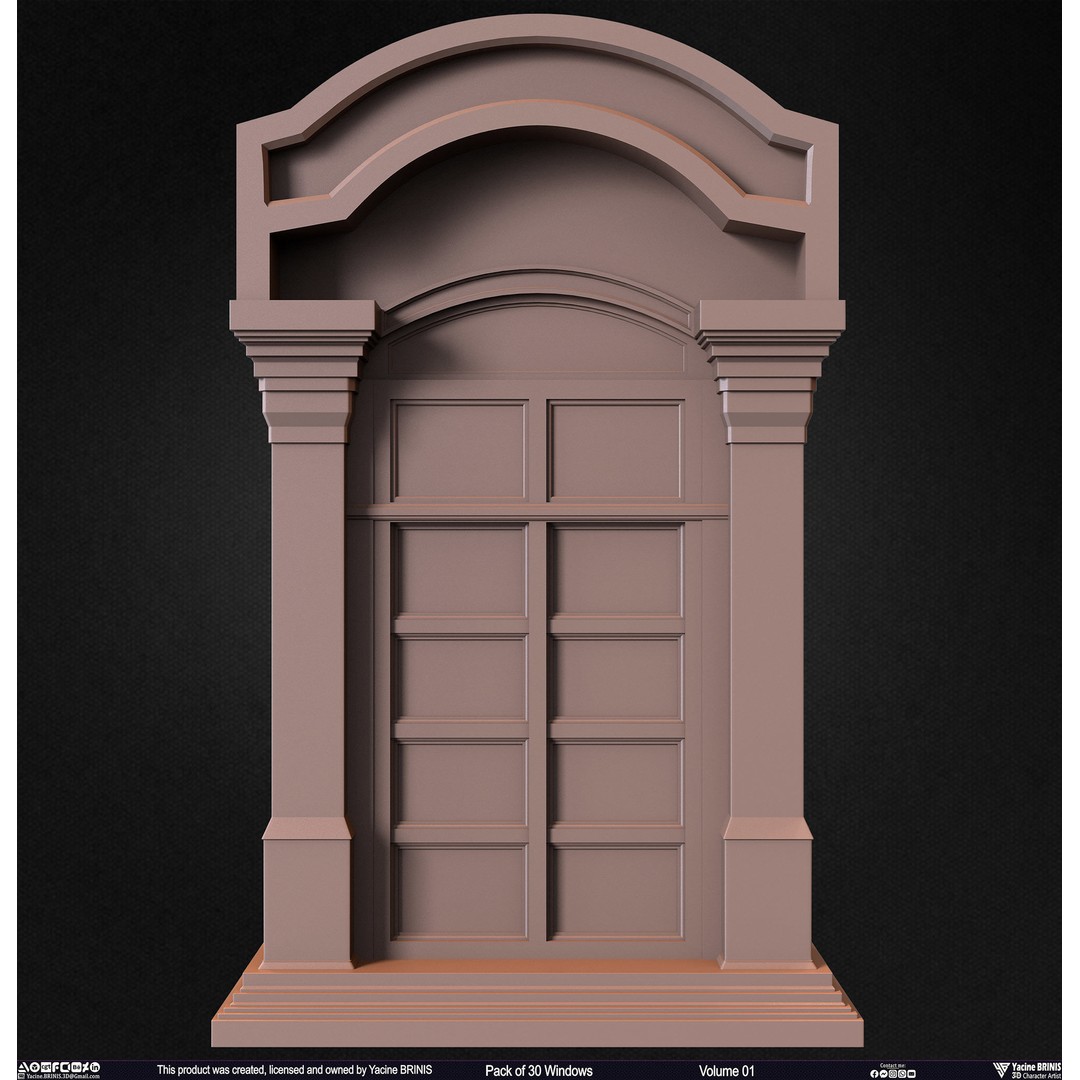 30 Windows 3D Model – Low Poly Architectural Asset, FBX, OBJ, Blender - View 9