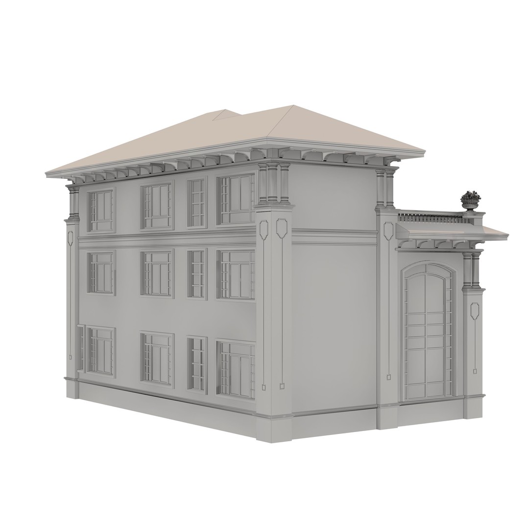 Luxury Villa 3D Model – High Poly Architectural Asset, FBX & OBJ - View 10