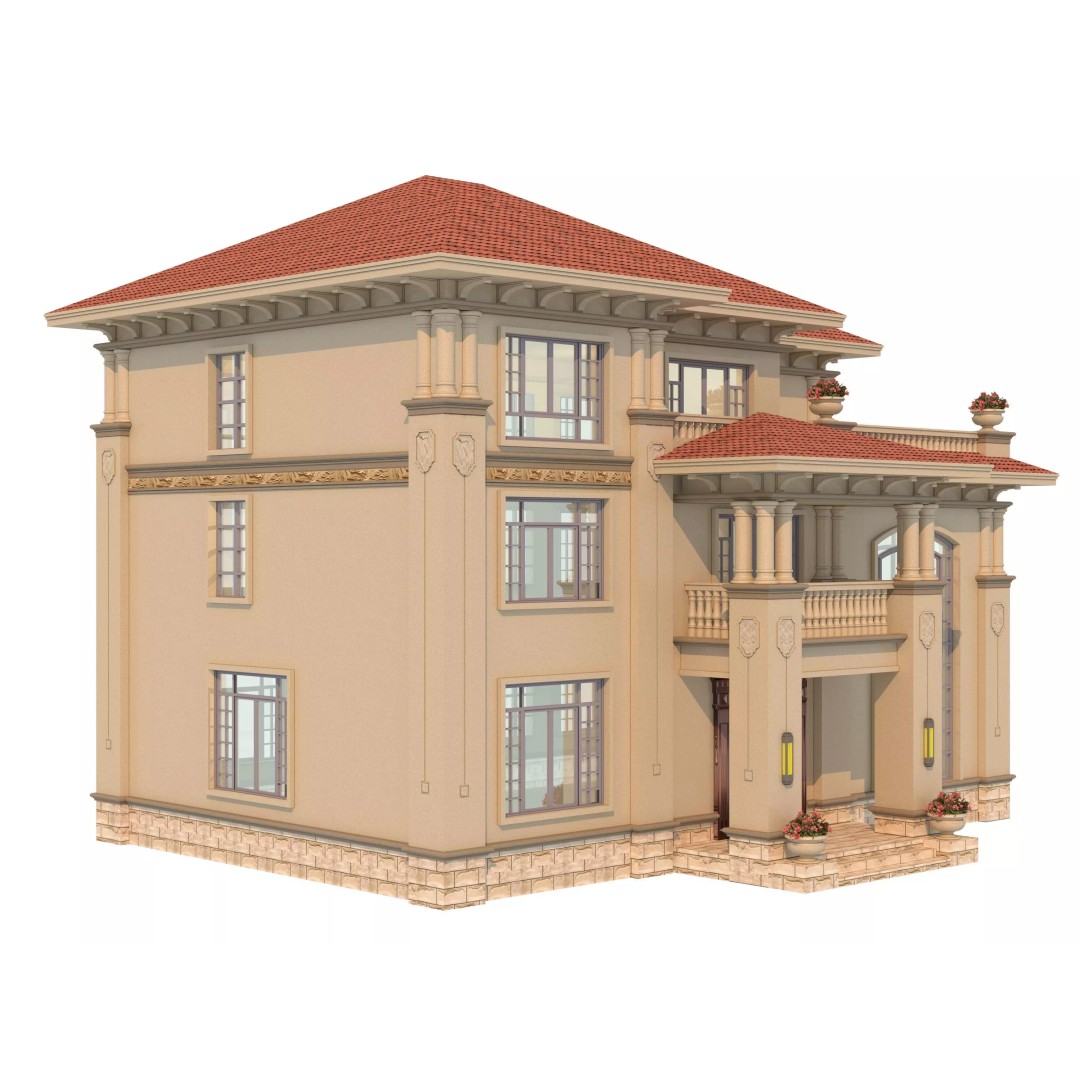 Luxury Villa 3D Model – High Poly Architectural Asset, FBX & OBJ - View 2