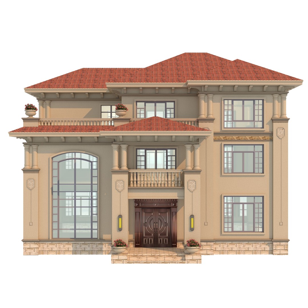 Luxury Villa 3D Model – High Poly Architectural Asset, FBX & OBJ - View 3
