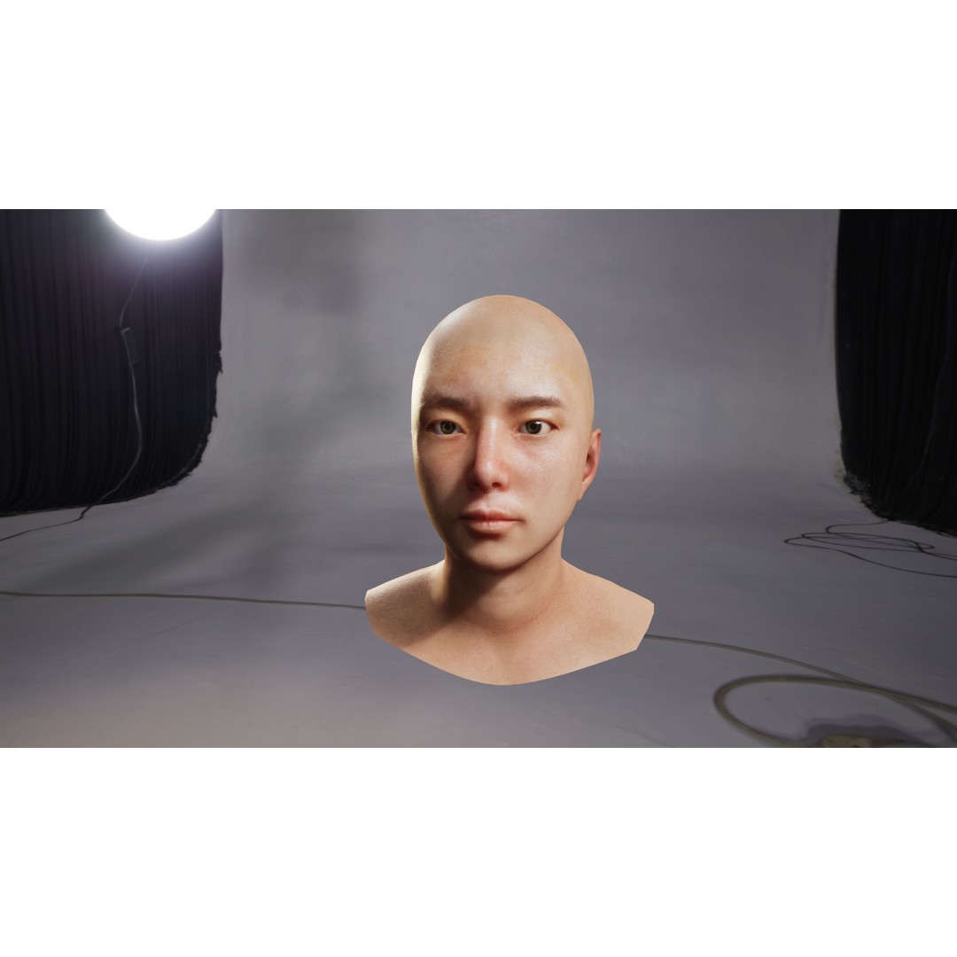 Modular Asian Business Man 3D Model – Low Poly Rigged Character for ArchViz - View 11
