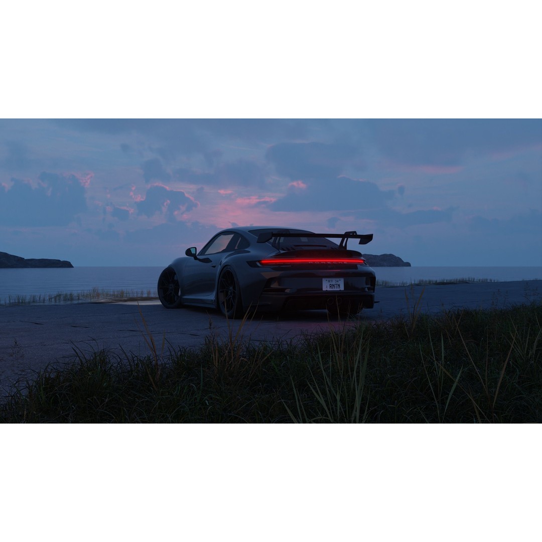 Automotive Night Scene 3D Model – Chill Atmosphere, Blender File - View 3