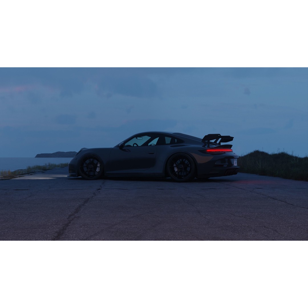 Automotive Night Scene 3D Model – Chill Atmosphere, Blender File - View 4