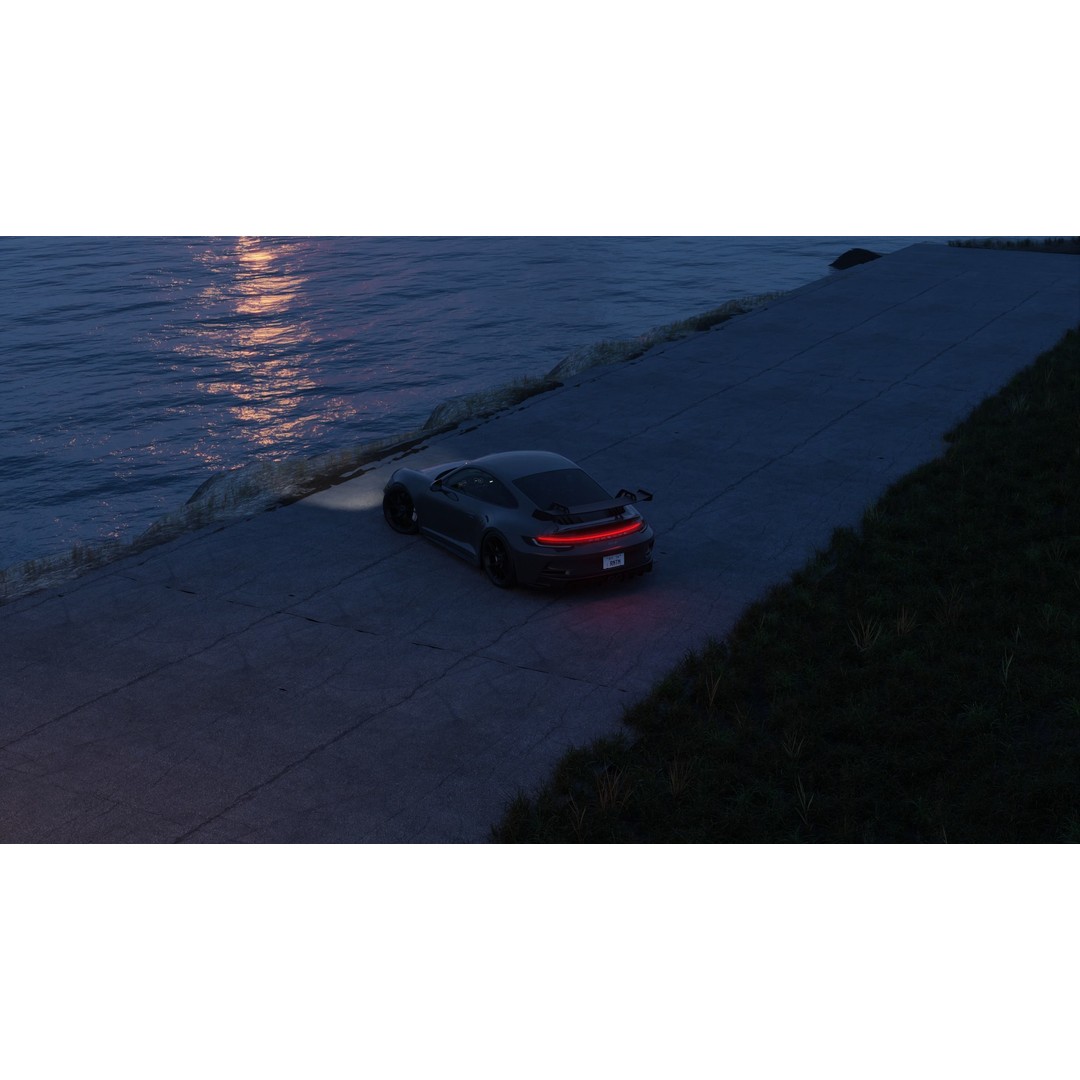 Automotive Night Scene 3D Model – Chill Atmosphere, Blender File - View 7