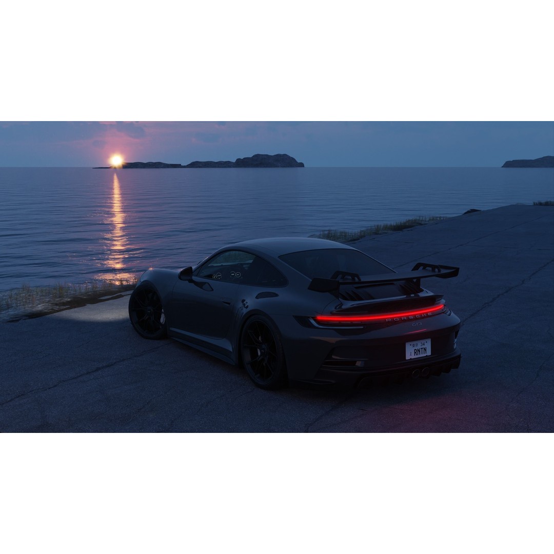 Automotive Night Scene 3D Model – Chill Atmosphere, Blender File - View 8