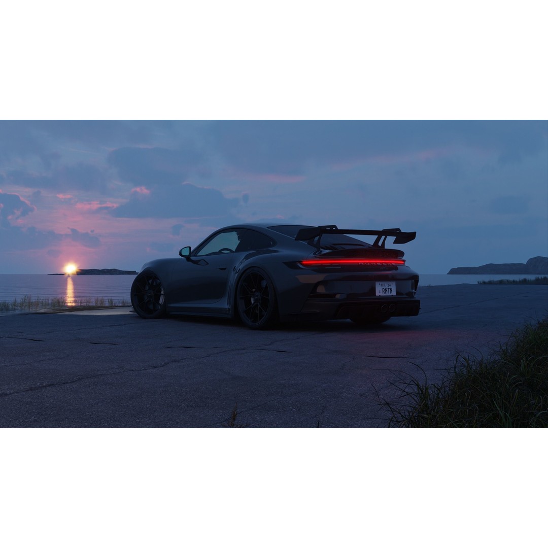 Automotive Night Scene 3D Model – Chill Atmosphere, Blender File - View 9