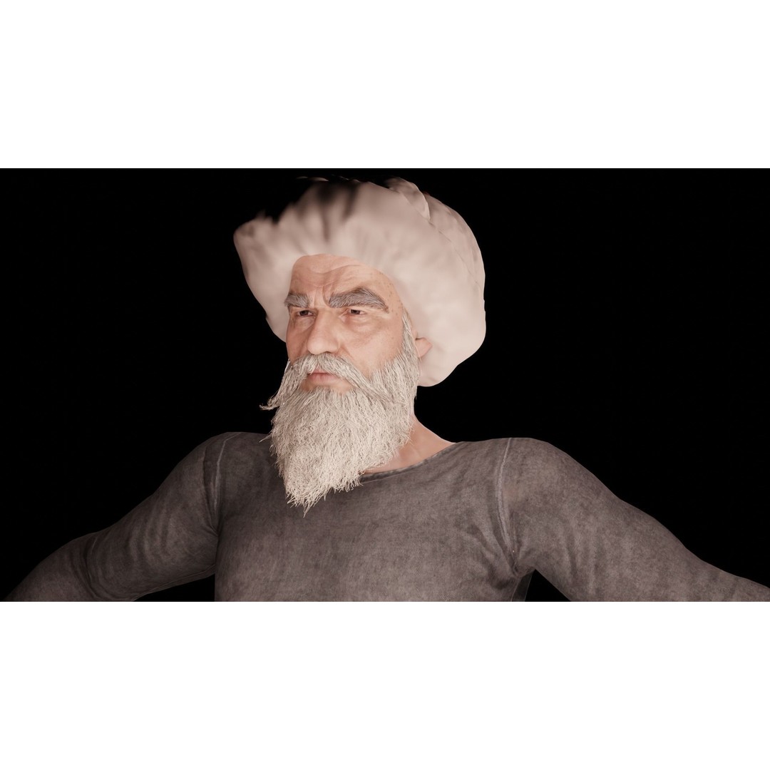 Arab Character 3D Model – High Poly Rigged Design for Animation