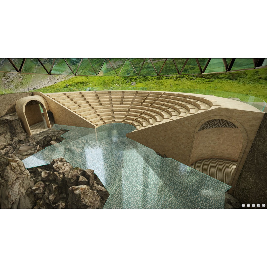 Virtual Reality Theater 3D Model – Low Poly Architectural Asset, Blender - View 5