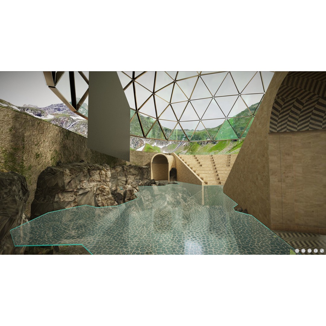 Virtual Reality Theater 3D Model – Low Poly Architectural Asset, Blender - View 9