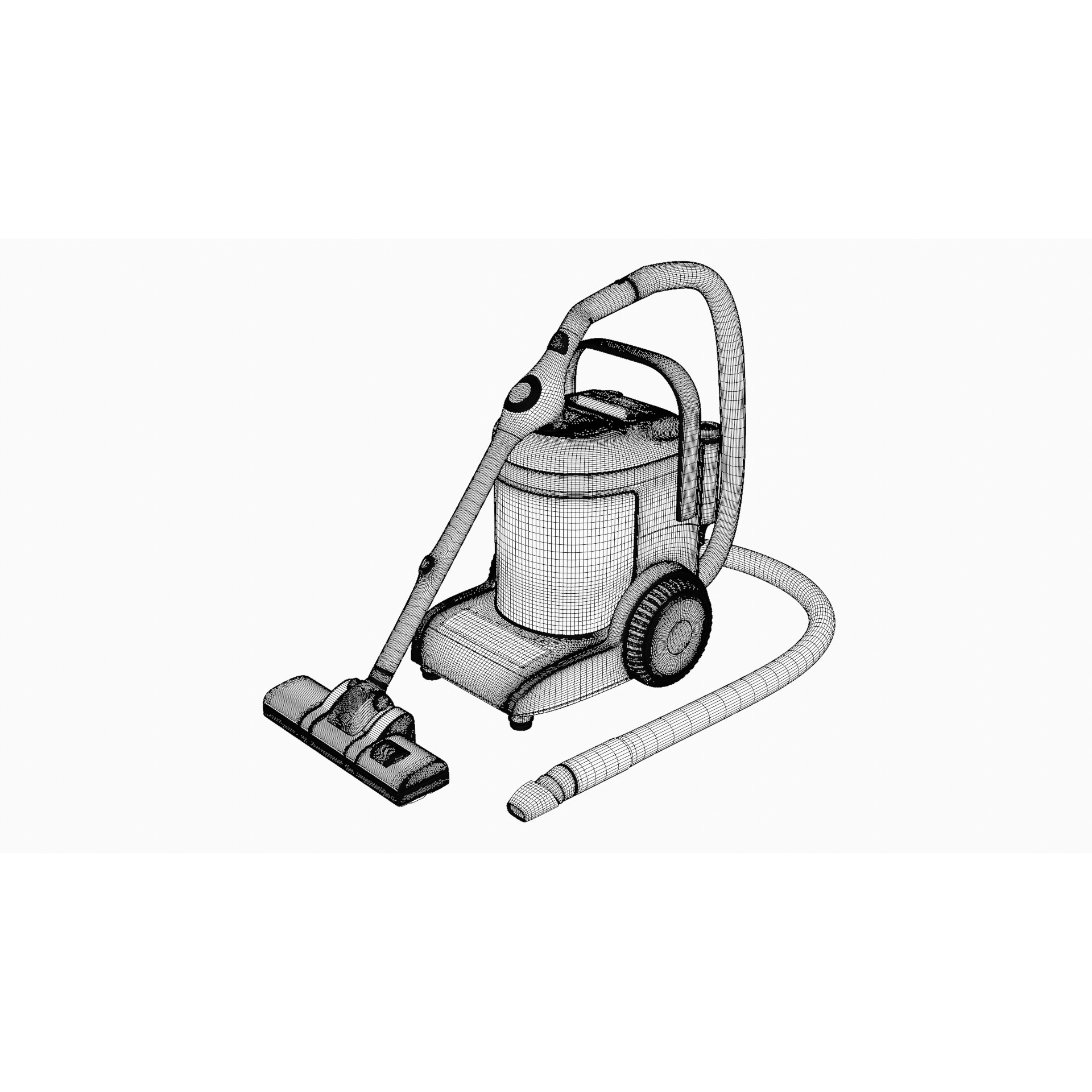 Bagged Vacuum Cleaner - Game-Ready 3D Model - View 3