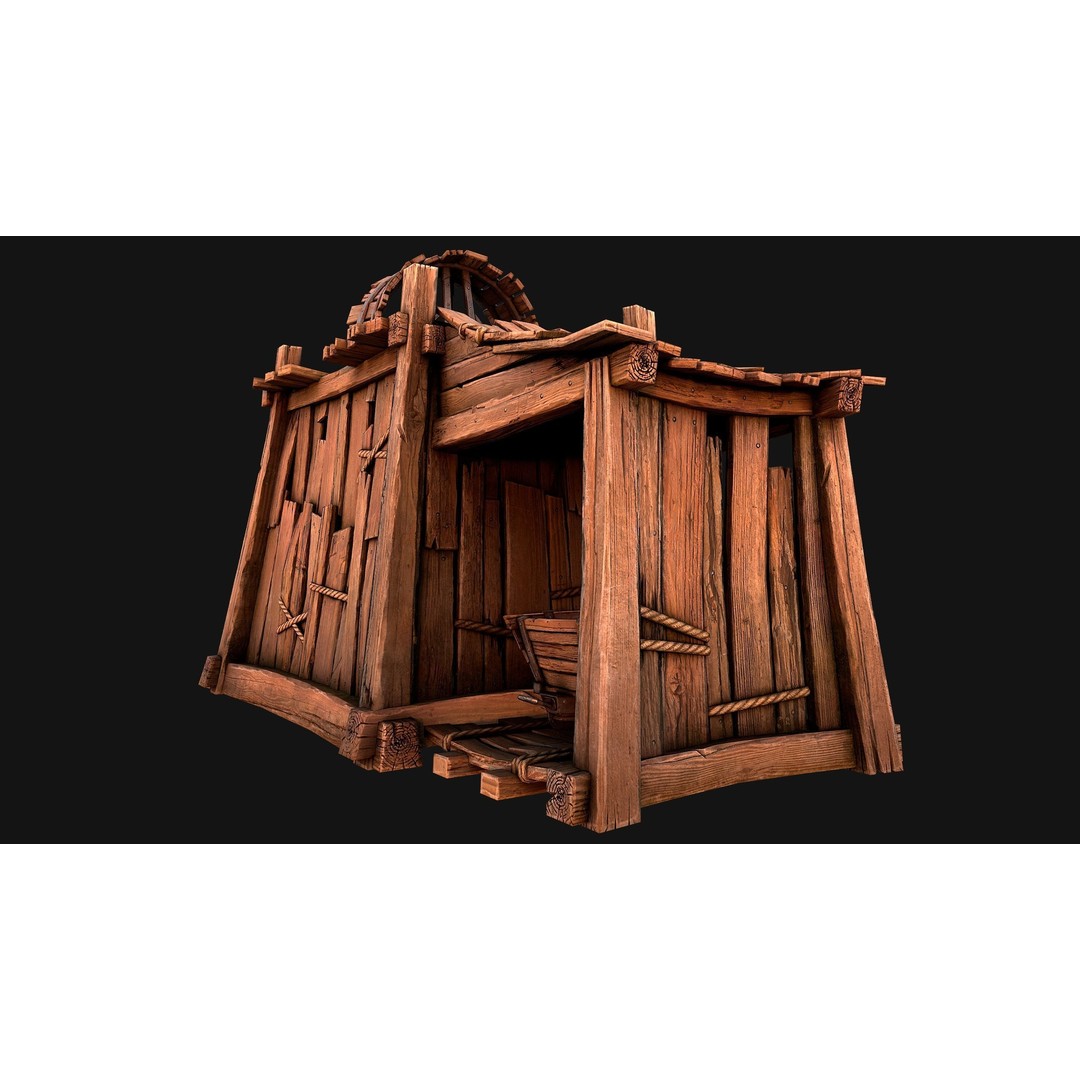 Medieval Mine Quarry Industrial Pack 3D Model – Low Poly Game Asset, FBX - View 26