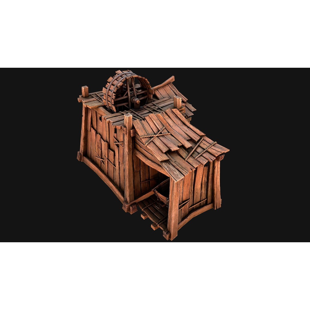 Medieval Mine Quarry Industrial Pack 3D Model – Low Poly Game Asset, FBX - View 27