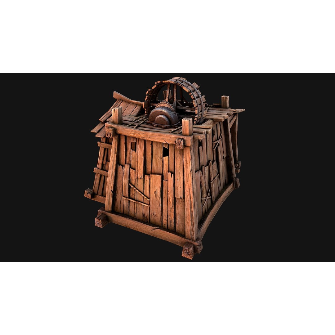 Medieval Mine Quarry Industrial Pack 3D Model – Low Poly Game Asset, FBX - View 34