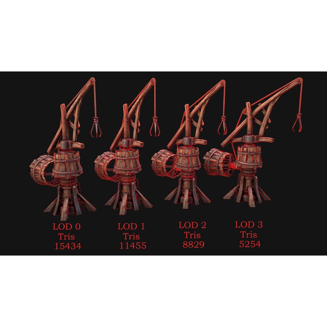 Medieval Mine Quarry Industrial Pack 3D Model – Low Poly Game Asset, FBX - View 5