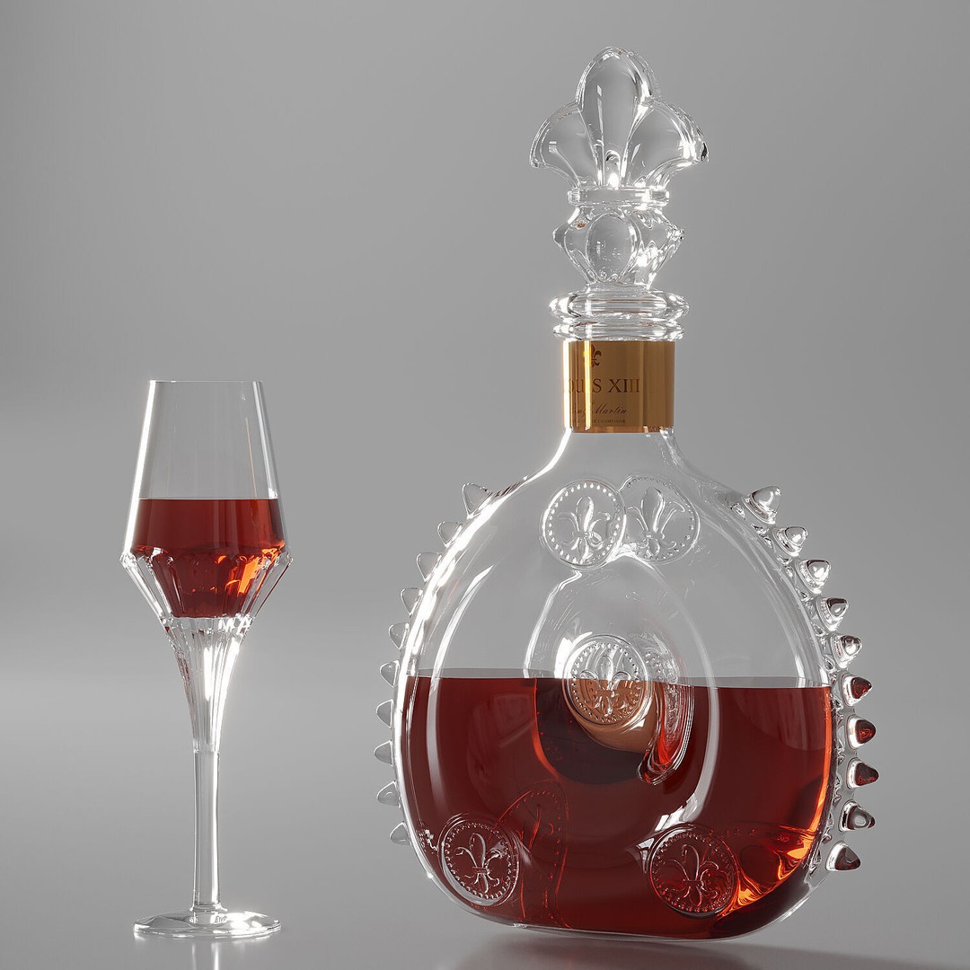 Wine and Cigarettes 3D Model – Luxury Decor Asset, FBX, OBJ Formats - View 5