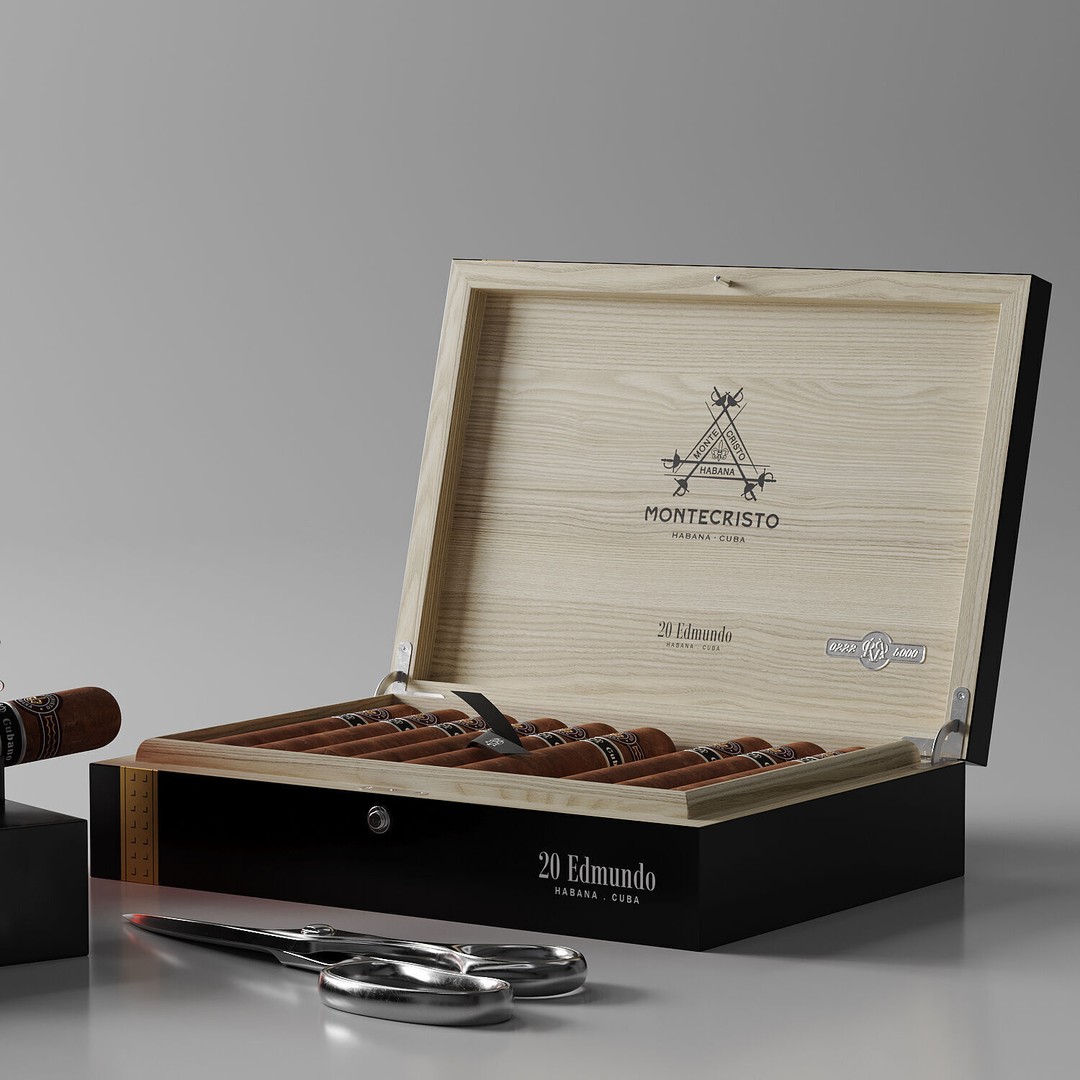 Wine and Cigarettes 3D Model – Luxury Decor Asset, FBX, OBJ Formats - View 8
