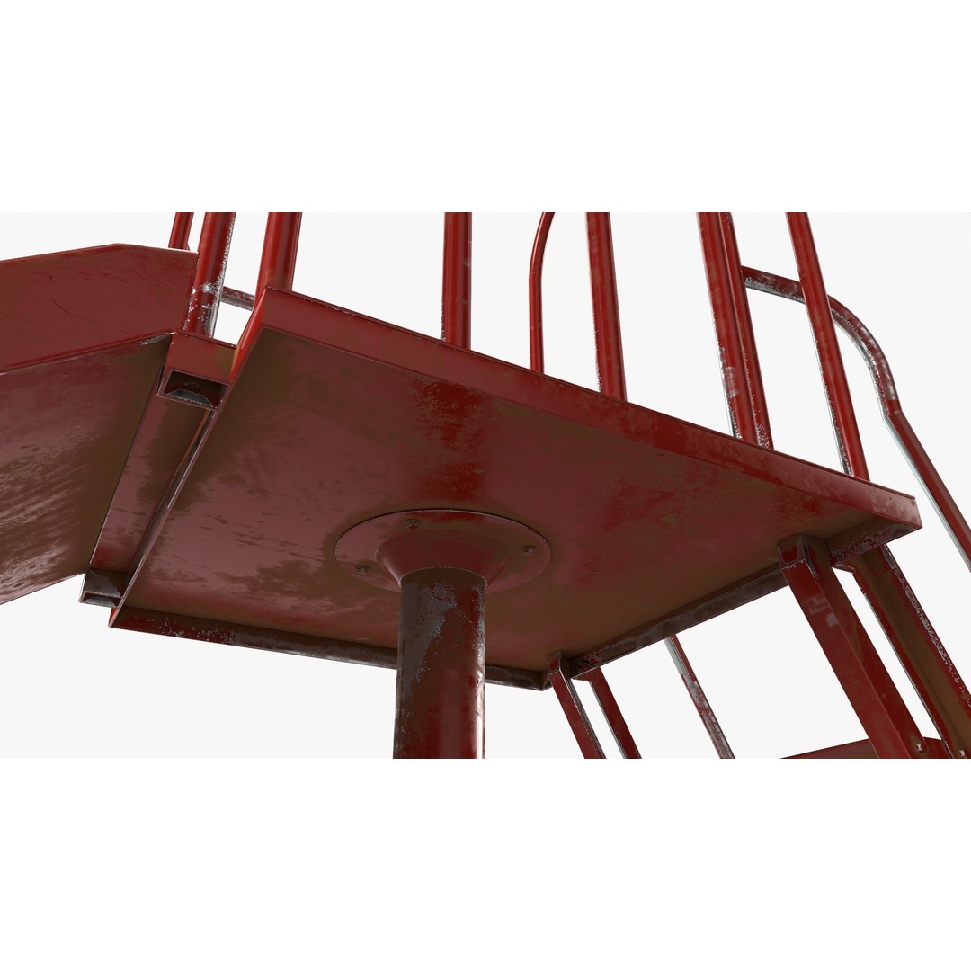 Playground Slide 3D Model – PBR Textured Outdoor Equipment, FBX - View 7
