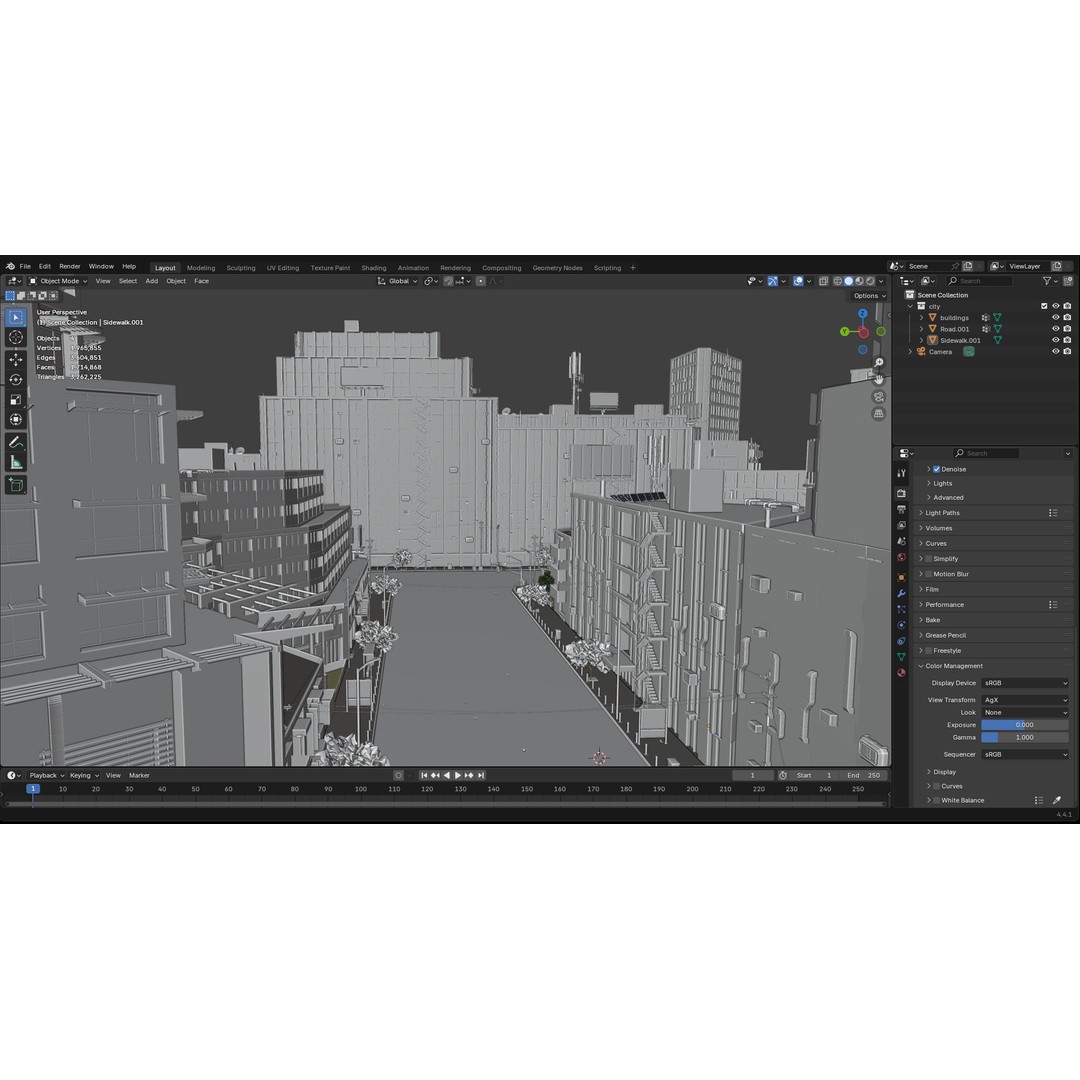 Modern Urban Street Environment 3D Model – Realistic City Scene, Blender - View 15