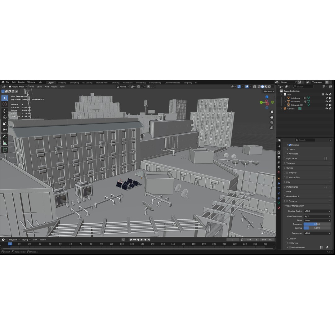 Modern Urban Street Environment 3D Model – Realistic City Scene, Blender - View 16