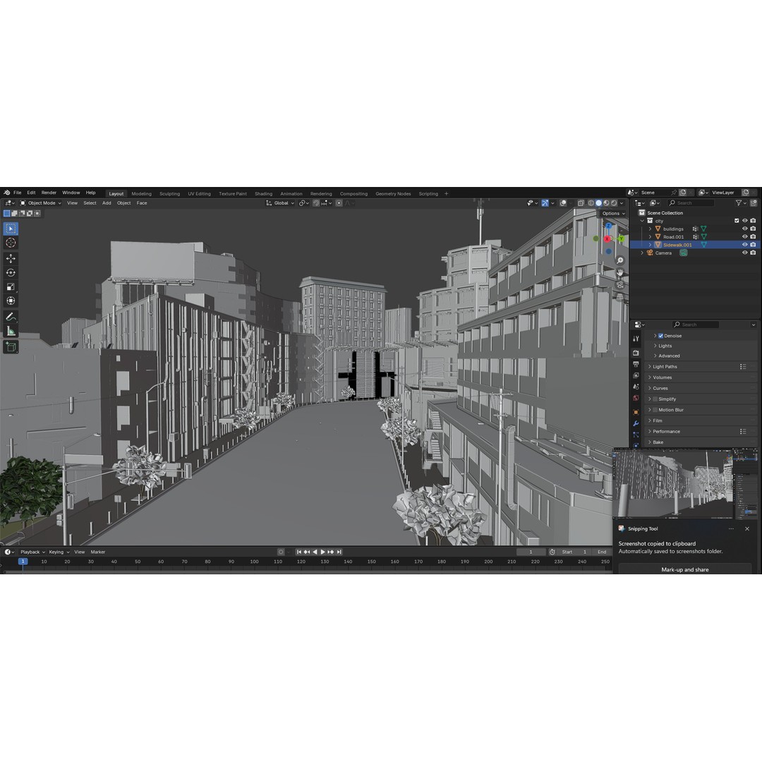 Modern Urban Street Environment 3D Model – Realistic City Scene, Blender - View 17