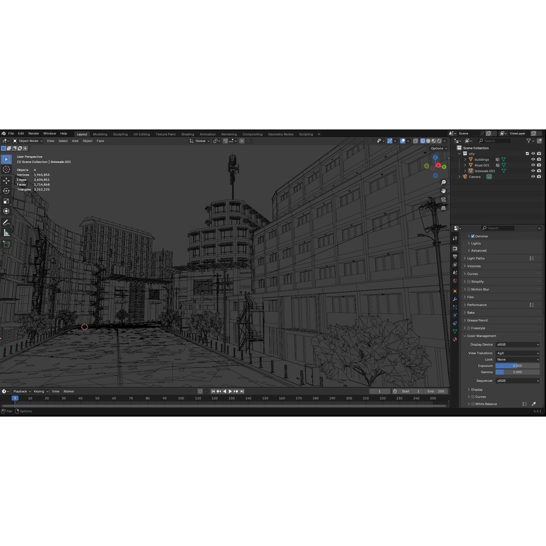 Modern Urban Street Environment 3D Model – Realistic City Scene, Blender - View 24