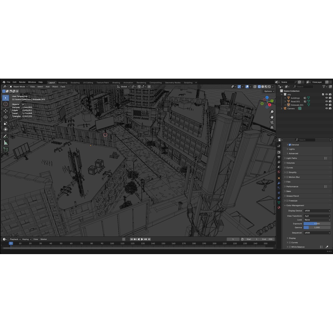 Modern Urban Street Environment 3D Model – Realistic City Scene, Blender - View 25