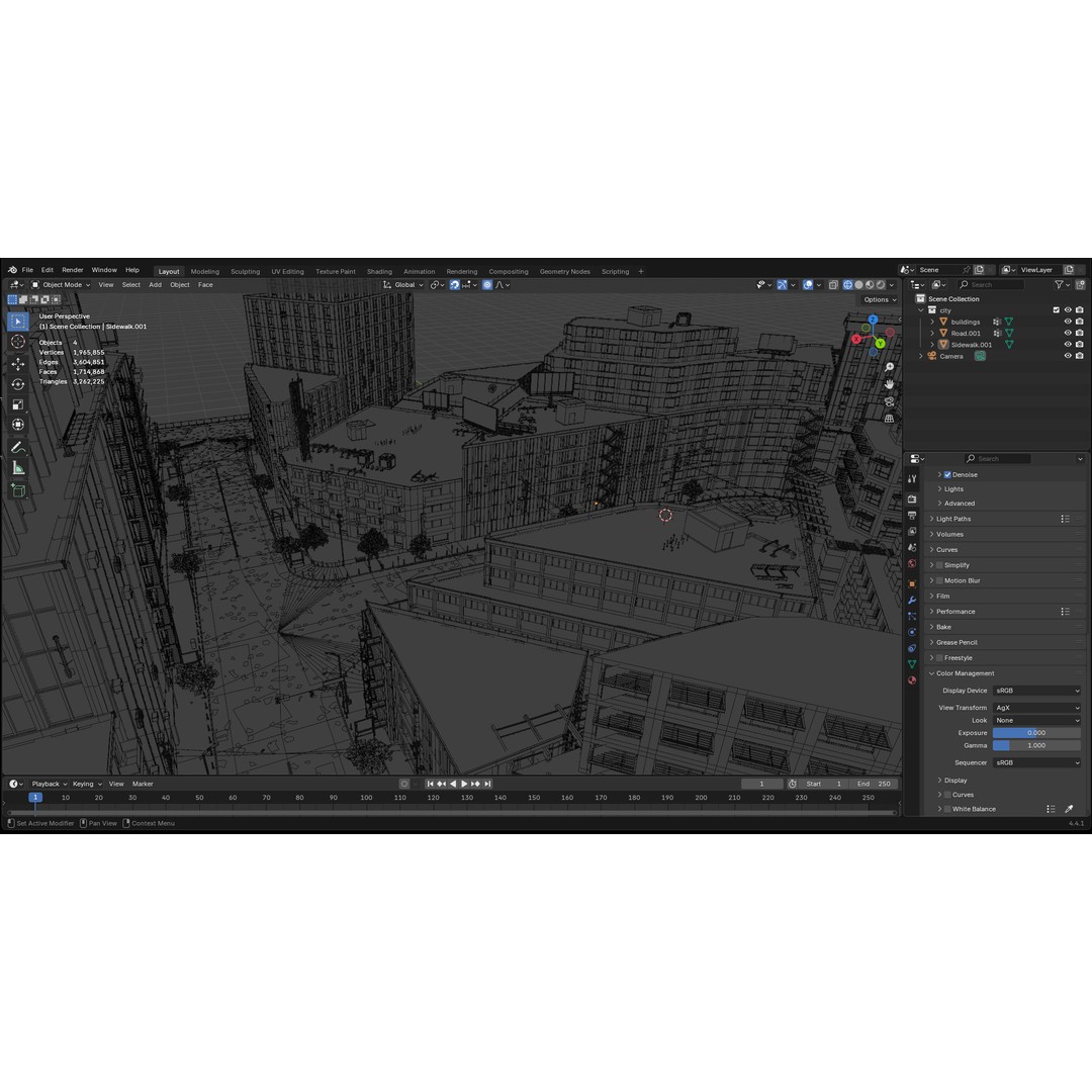 Modern Urban Street Environment 3D Model – Realistic City Scene, Blender - View 26