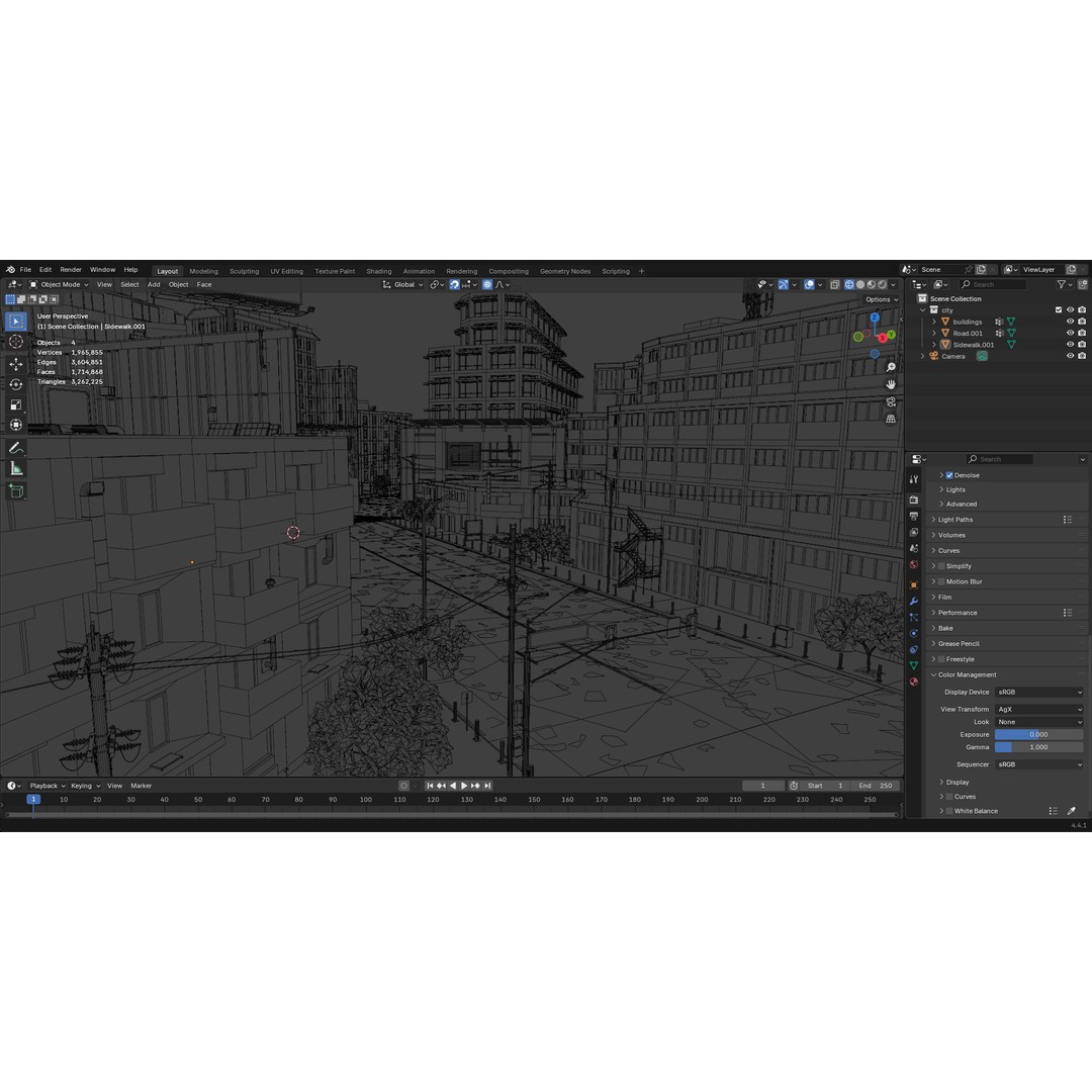 Modern Urban Street Environment 3D Model – Realistic City Scene, Blender - View 27